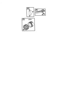 Piston Assembly Diagram and Parts List for 198700  Briggs and Stratton Engine